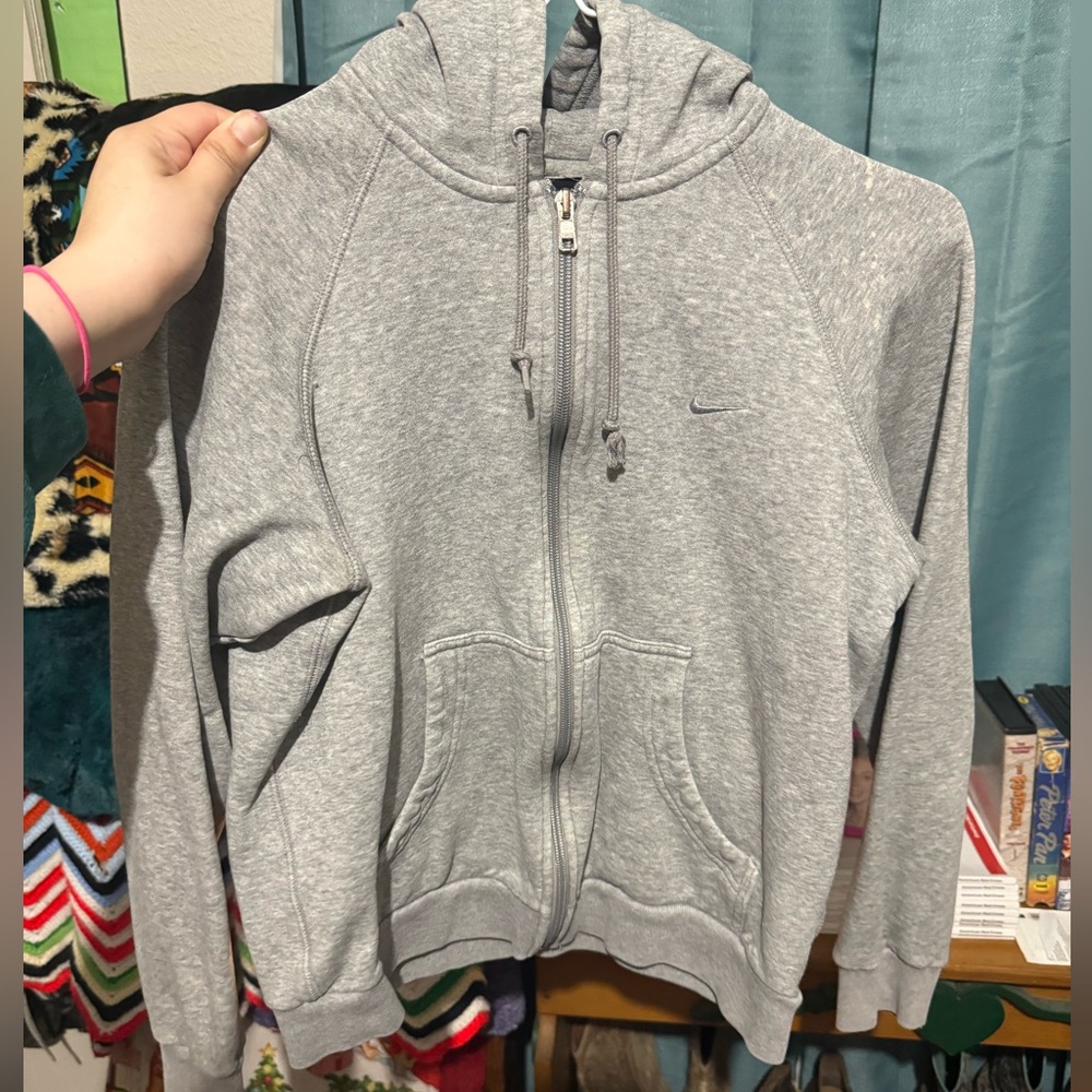 Nike Heather Gray Full-Zip Hoodie